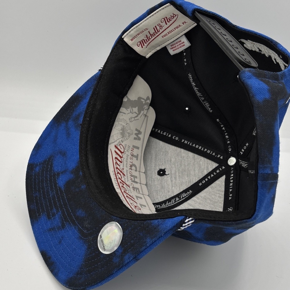 Mitchell & Ness Brooklyn Nets Adjustable Blue Camo Snapback Hat NBA Basketball - Picture 3 of 5
